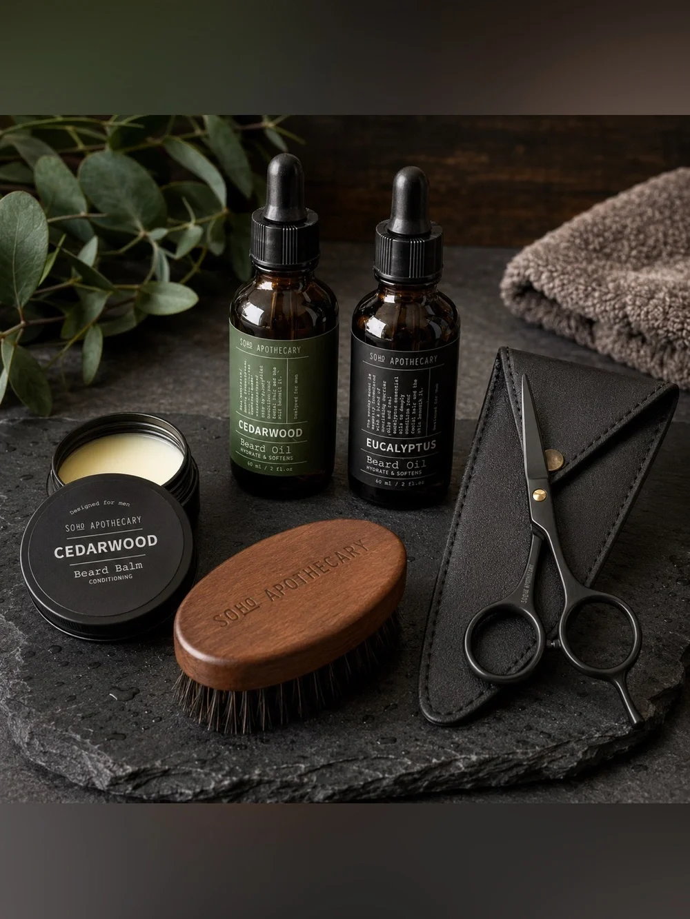 Soho Apothecary Distinguished Beard 6pc Grooming boxed Gift Set
